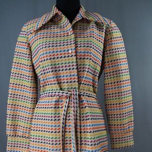 VTG Graff Californiawear Rainbow Blazer with Belt